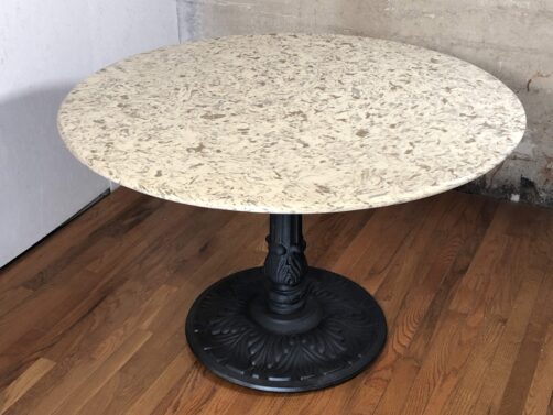 Dante Base Assemblies Cafe Tables, Granite Circle Table Top
