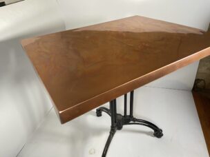 square copper table top