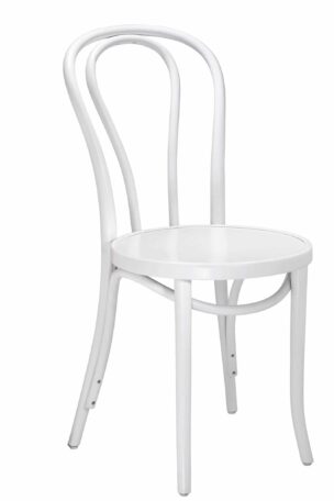 white bentwood side chair