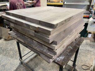 Table Tops: Walnut, Unfinished walnut table tops, unfinished